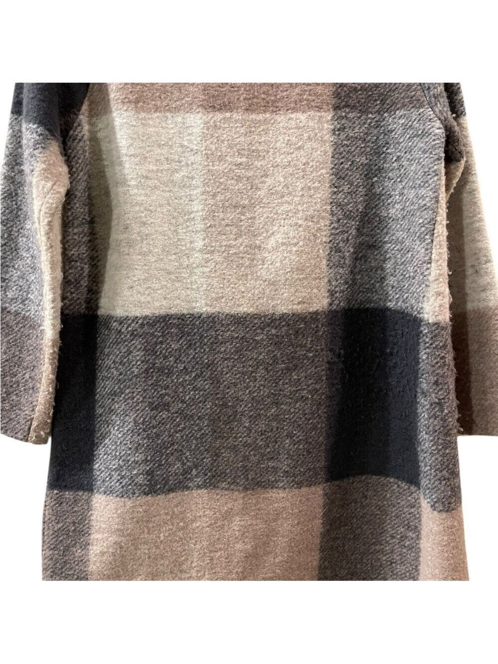 Paraphrase Women's Plaid Wool Blend Overcoat Multicolor Jacket Size: Small - Picture 7 of 11